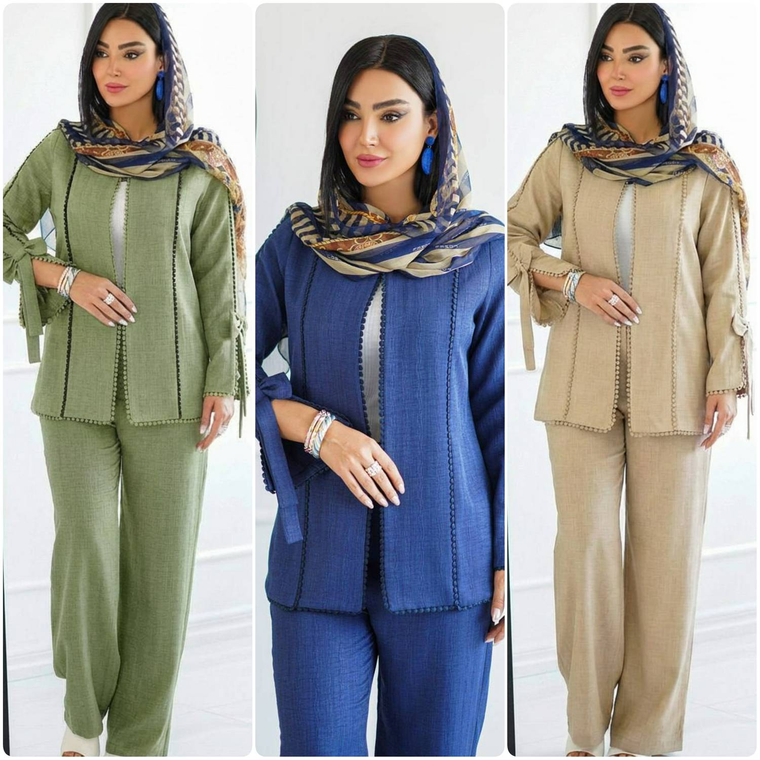 ست کت شلوار عیدانه زنانه پرنس
