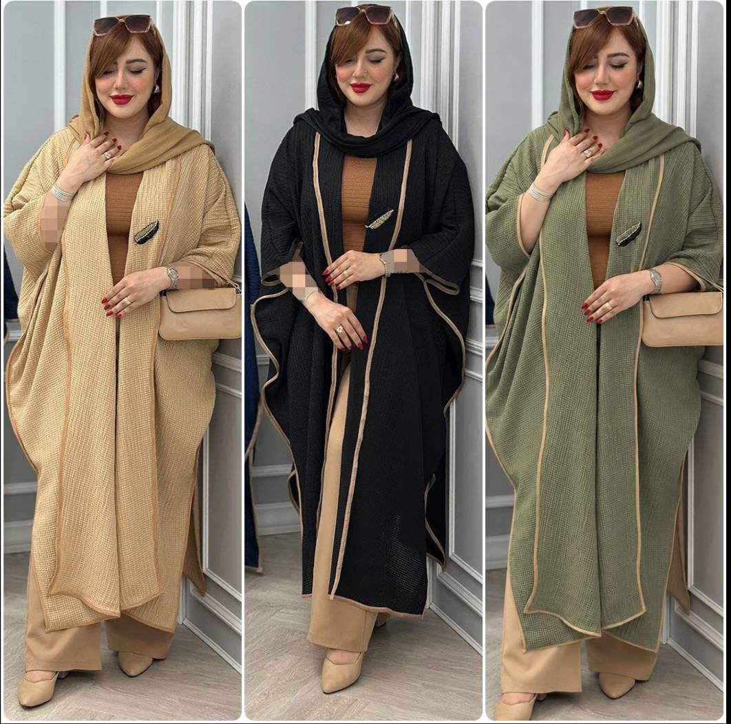 عبا حصیری مدل میخک رنگ مشکی