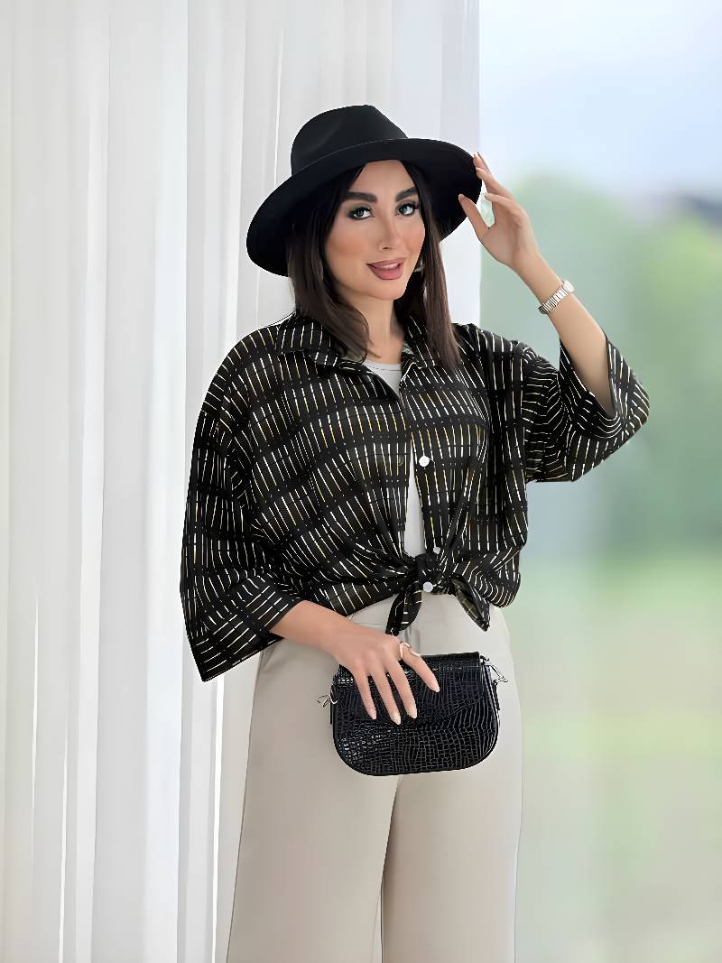 شومیز راه راه فلور